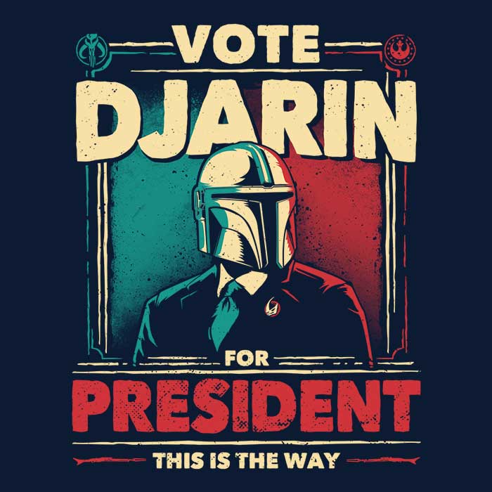 Teesgeex 'Djarin for President' Comfortable Crewneck Sweatshirt, S - 4XL