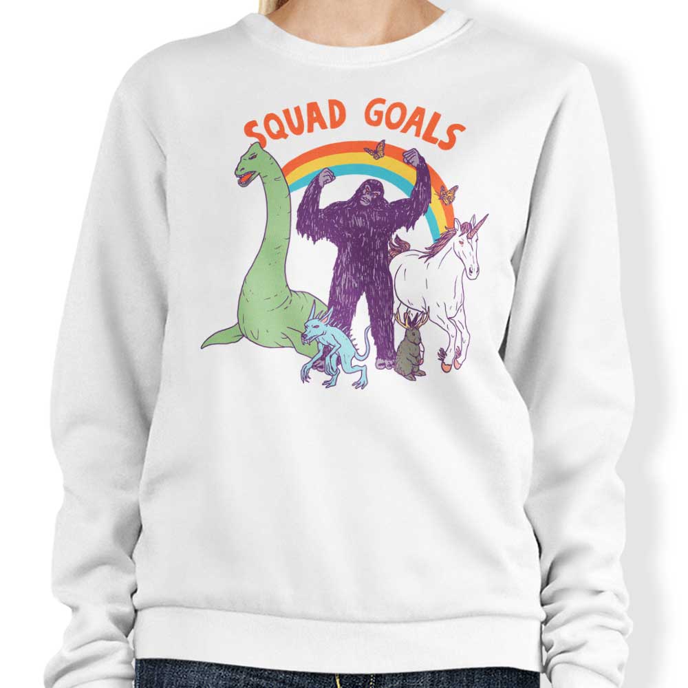 Mythical Squad Goals Crewneck Sweatshirt for Fashion Enthusiasts