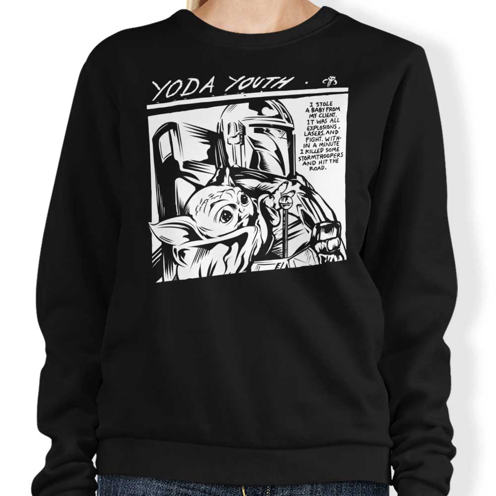 CappO Yoda Youth Crewneck Sweatshirt for Youngsters