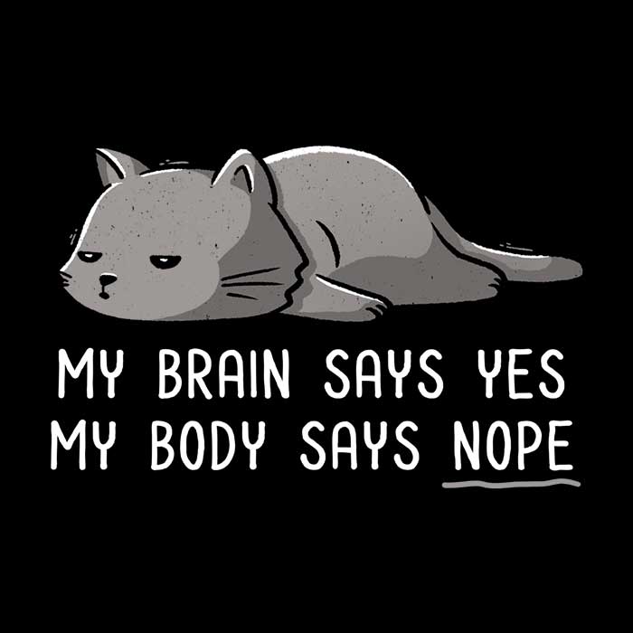 Comfy 'My Body Says Nope' Crewneck Sweatshirt in S - 4XL Sizes