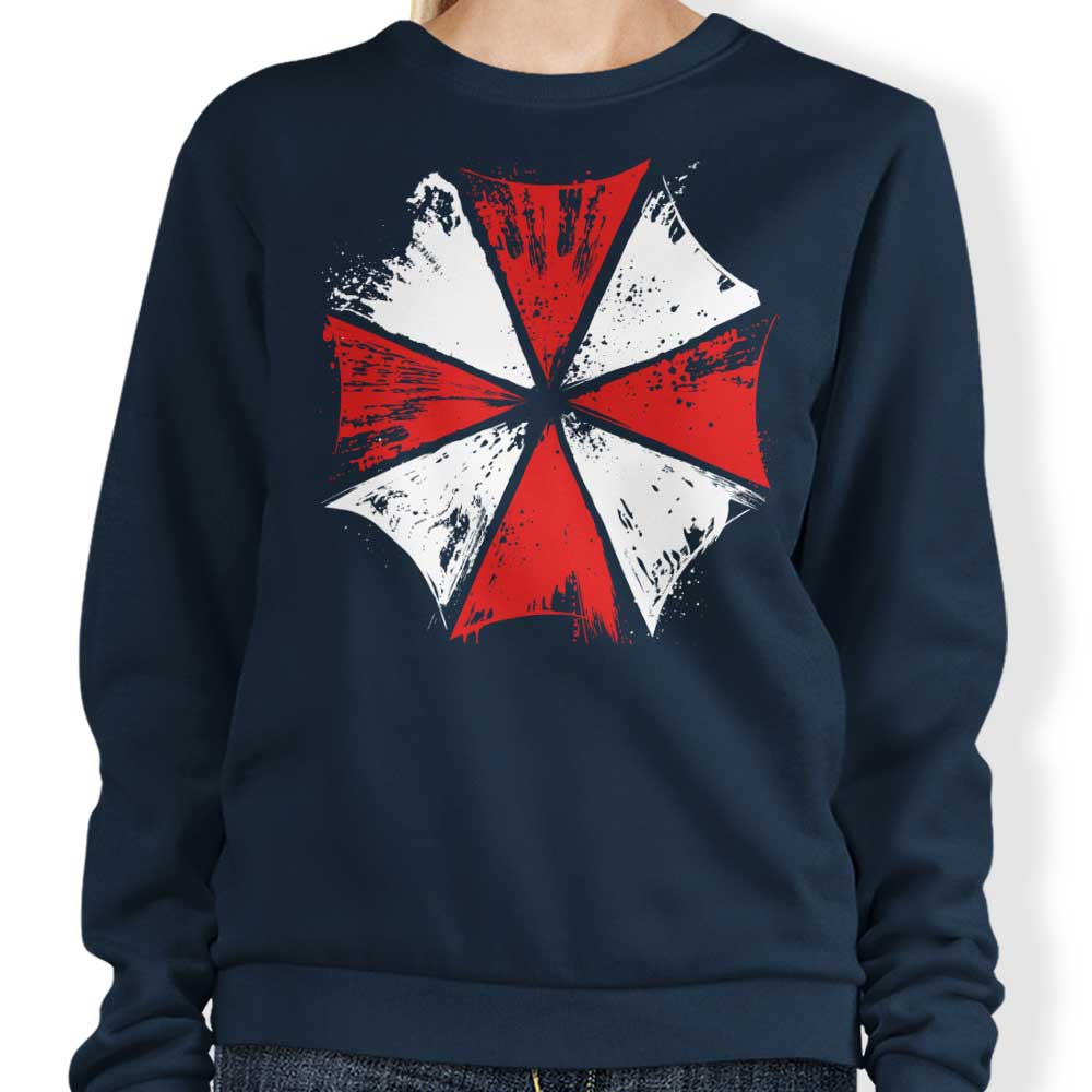 Stylish Inked Umbrella Crewneck Sweatshirt in S - 4XL Sizes
