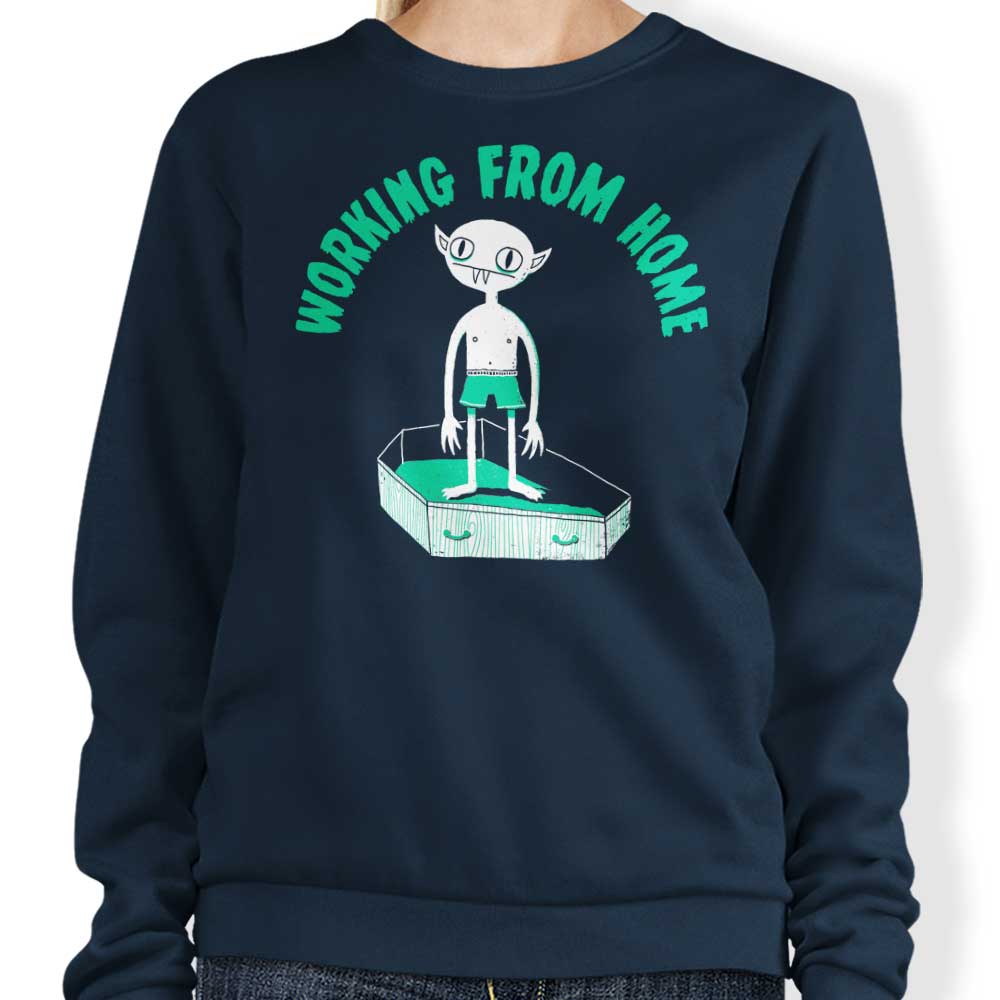 Comfortable Working from Home Crewneck Sweatshirt by DinoMike