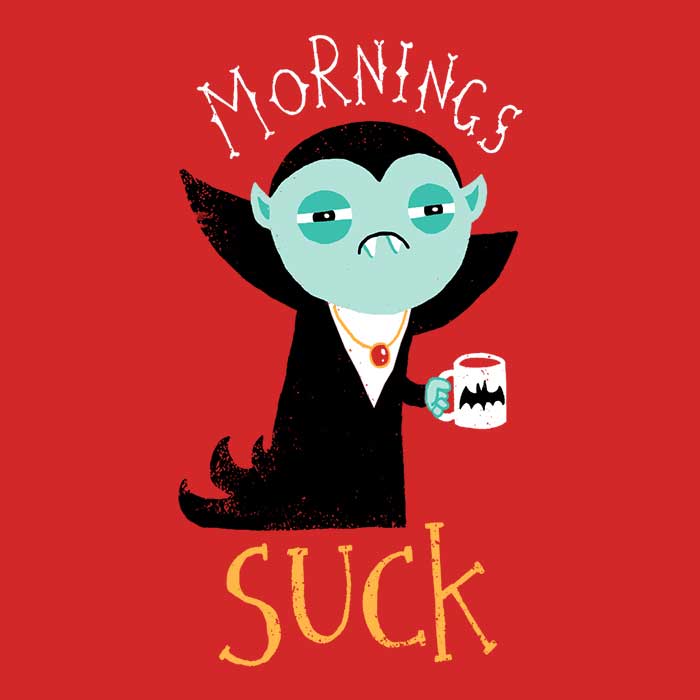 DinoMike's 'Mornings Suck' Crewneck Sweatshirt for Casual Wear