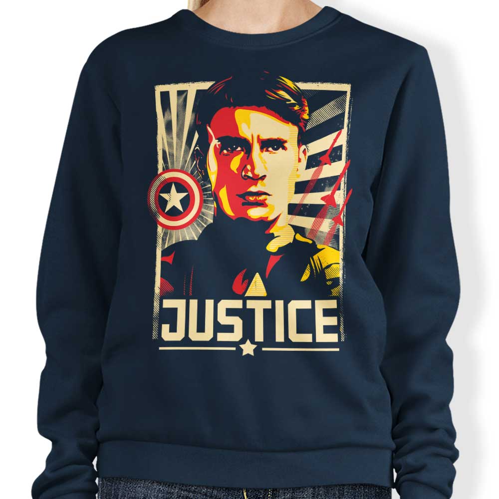 Tom Trager's Justice Crewneck Sweatshirt in S - 4XL Sizes