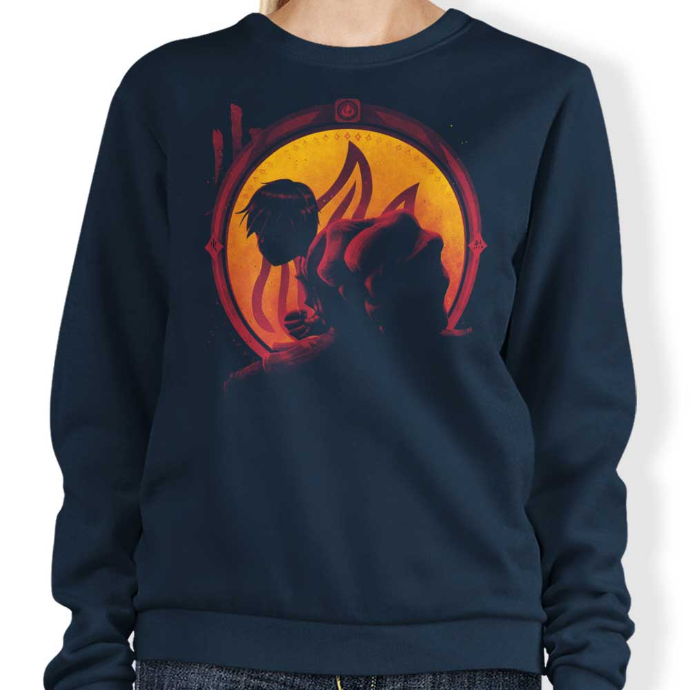 Teesgeex's Comfortable 'Into the Fire' Crewneck Sweatshirt in S - 4XL