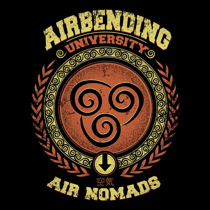 Typhoonic Art's Airbending University Crewneck Sweatshirt for Men and Women