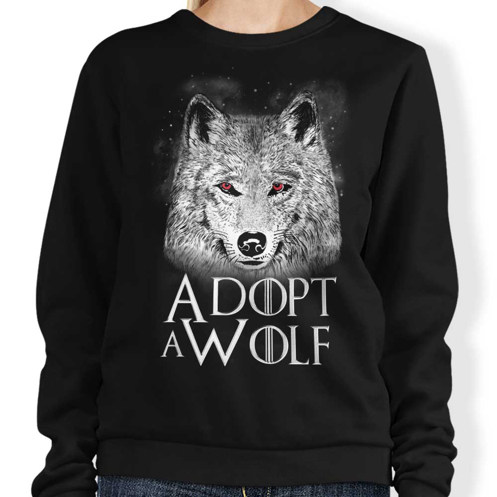 Edu.ely's Adopt a Wolf Comfortable Crewneck Sweatshirt S - 4XL