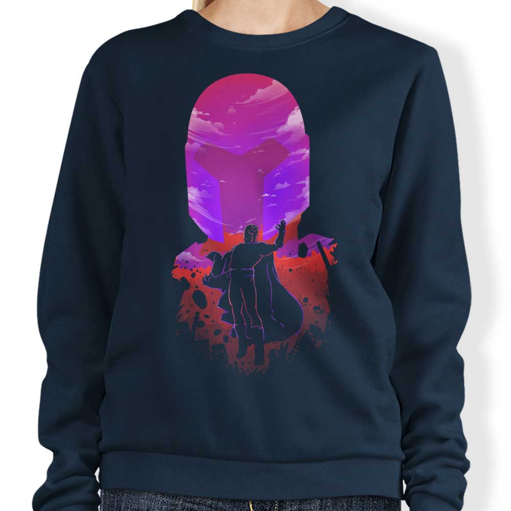 Stylish Magnetic Landscape Design Crewneck Sweatshirt for All Sizes