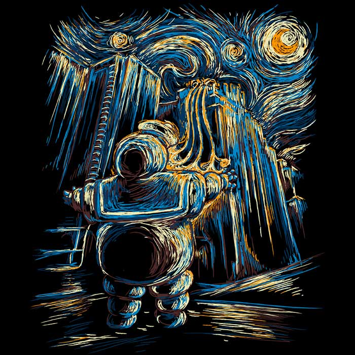 Twenty27 Design Van Gogh-themed Crewneck Sweatshirt in S - 4XL Sizes