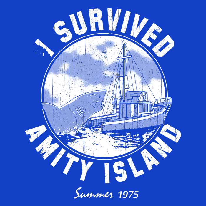 Survived Amity Island Design Crewneck Sweatshirt for Unisex