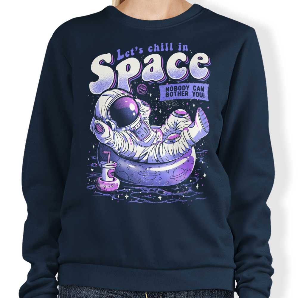 Space-Themed Crewneck Sweatshirt for Relaxed Chilling