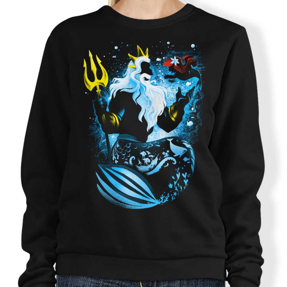 The Majestic King of the Sea Crewneck Sweatshirt by Alemaglia