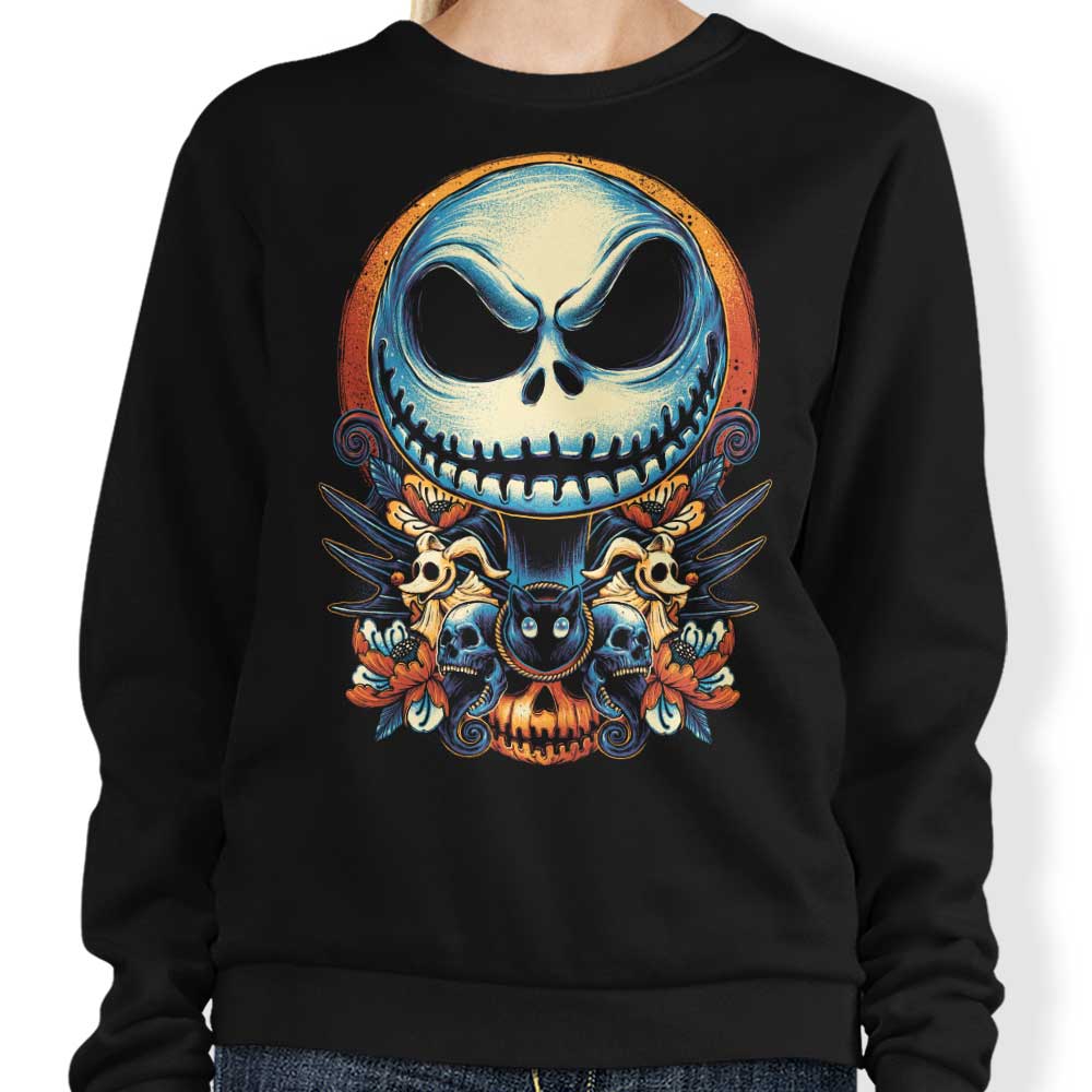 Glitchygorilla's 'Master of Fright' Comfortable Crewneck Sweatshirt