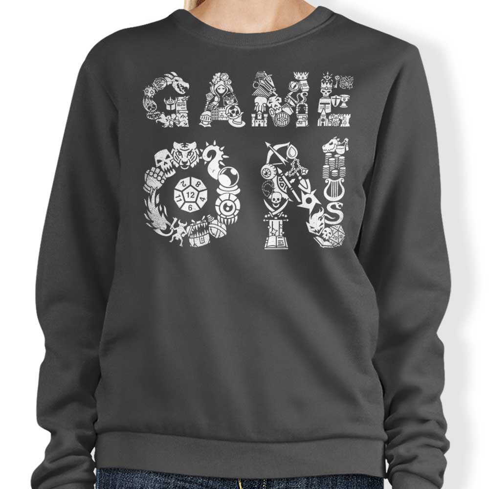Shiron's Game On Comfortable Crewneck Sweatshirt in S - 4XL Sizes