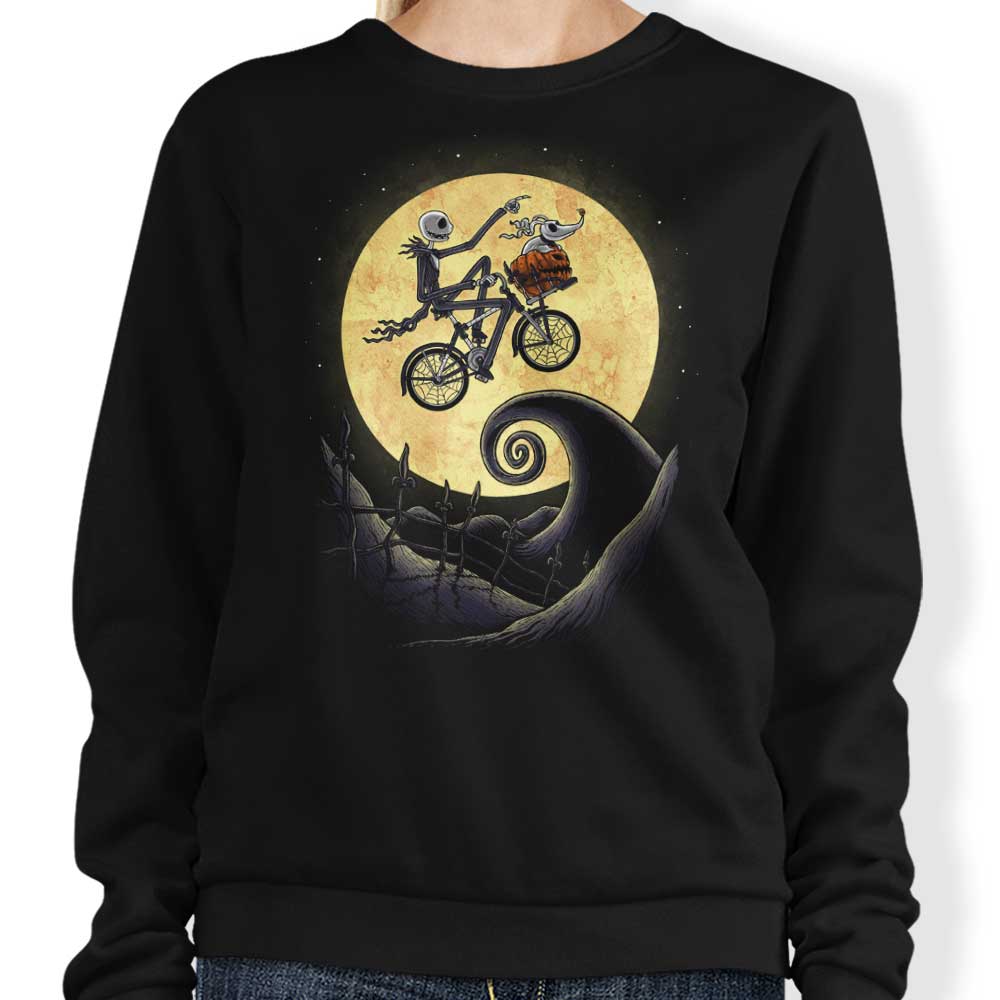 The Enigmatic Shadow on the Moon Crewneck Sweatshirt for Men and Women