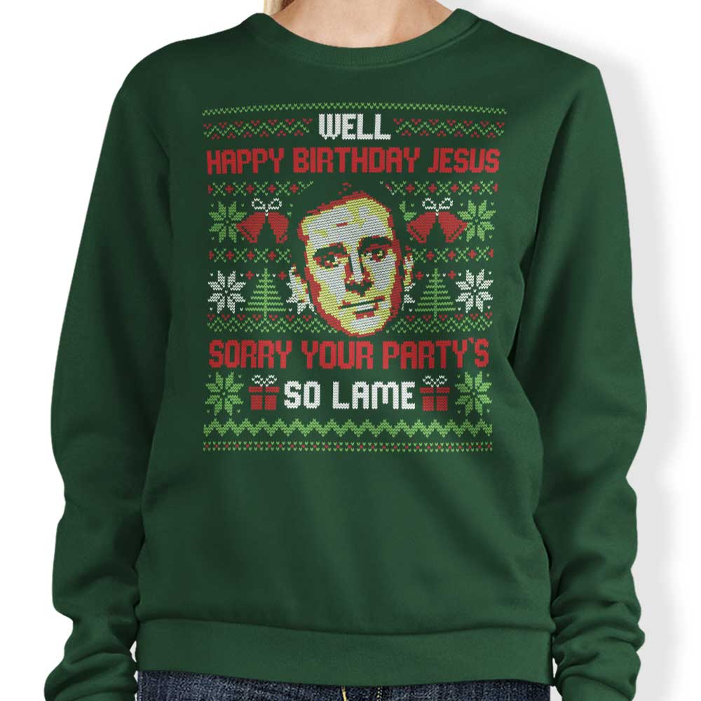Edu.ely's Comfortable 'Happy Birthday Jesus' Crewneck Sweatshirt