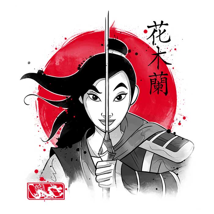 Getsousa! Warrior Princess Sumi-e Comfortable Crewneck Sweatshirt