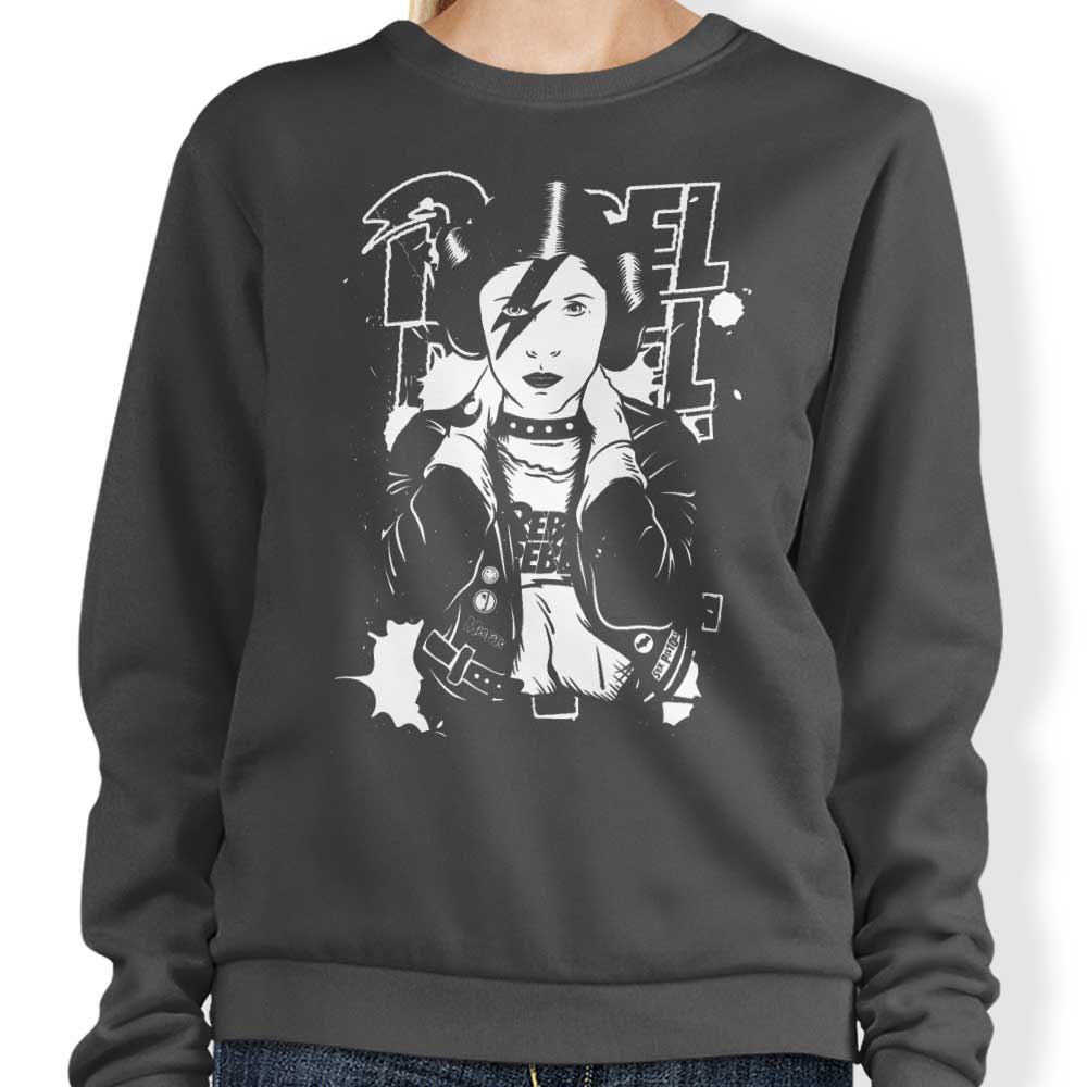 Rebel Rebel Crewneck Sweatshirt by Green Devil
