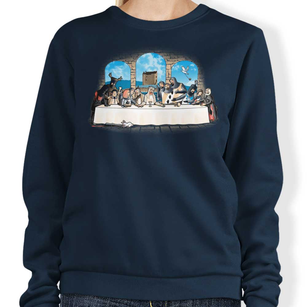 Trheewood's Comfortable Holy Grail Dinner Crewneck Sweatshirt