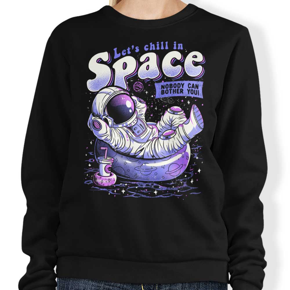 Space-Themed Crewneck Sweatshirt for Relaxed Chilling