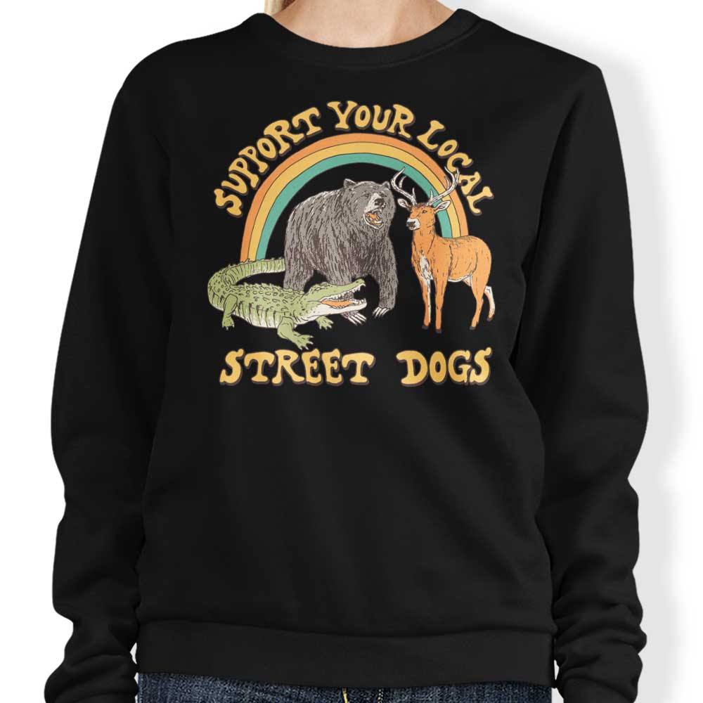 Comfortable Street Dogs Crewneck Sweatshirt in S - 4XL Sizes