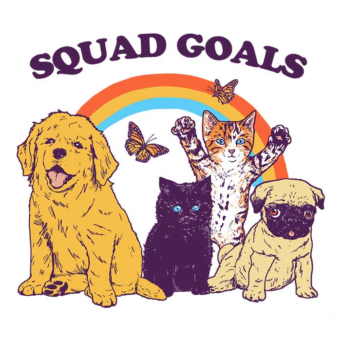 Hillary White's Pet Squad Goals Crewneck Sweatshirt in S - 4XL
