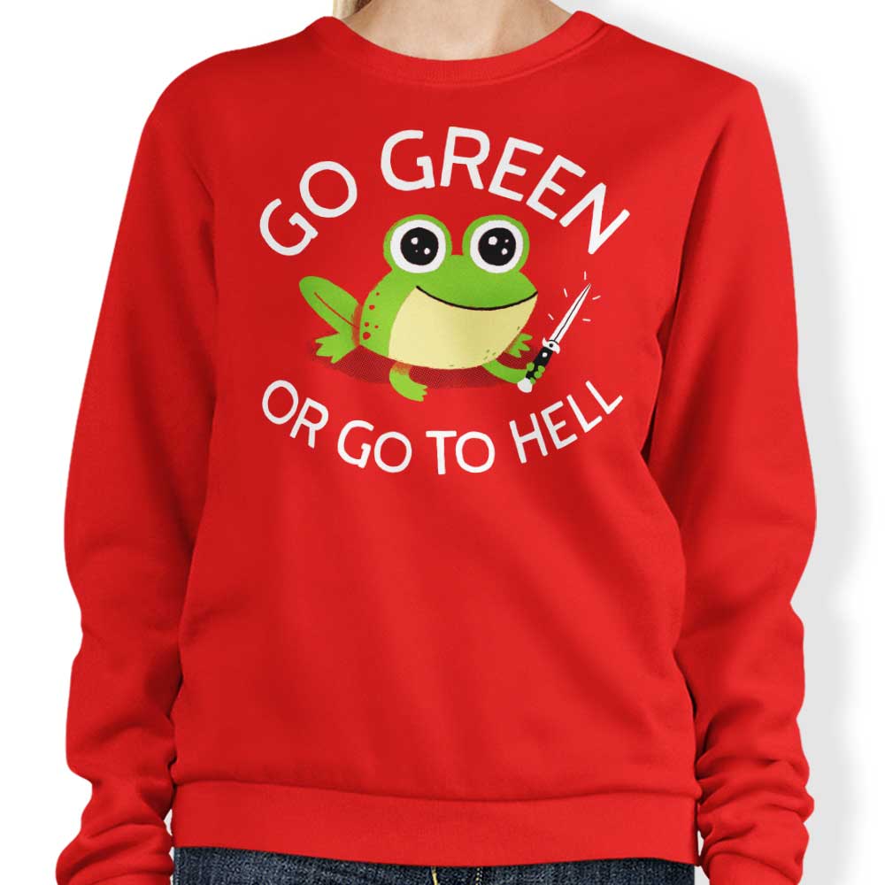Eco-Friendly Go Green Crewneck Sweatshirt by DinoMike