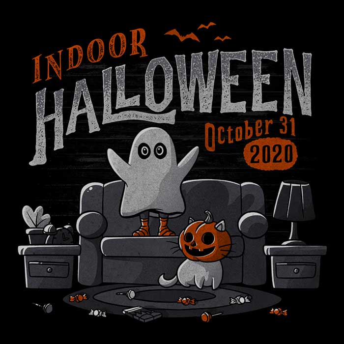 Cozy Indoor Halloween Crewneck Sweatshirt in S - 4XL Sizes
