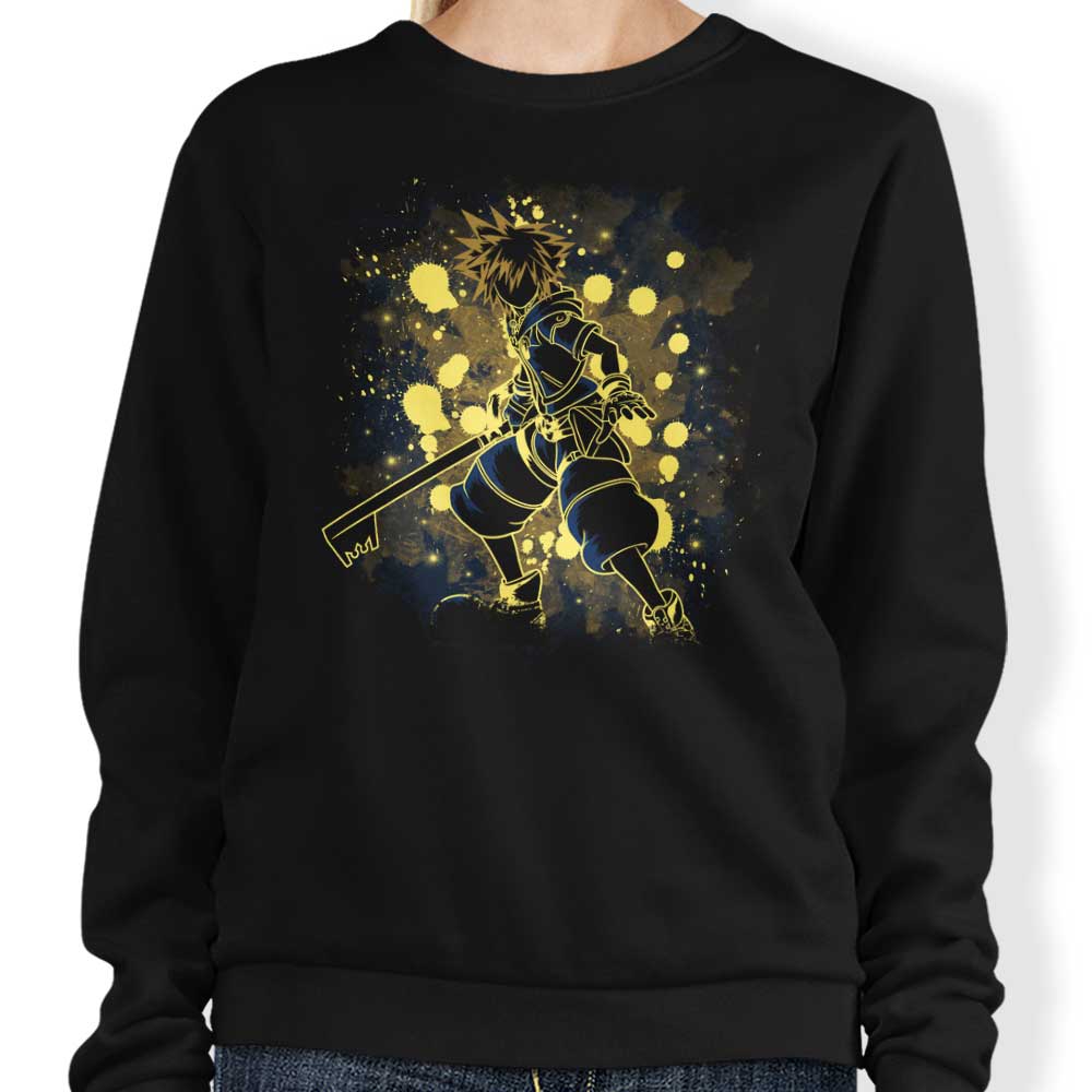 Stylish Inked Keyblade Design Crewneck Sweatshirt for Fashion Lovers