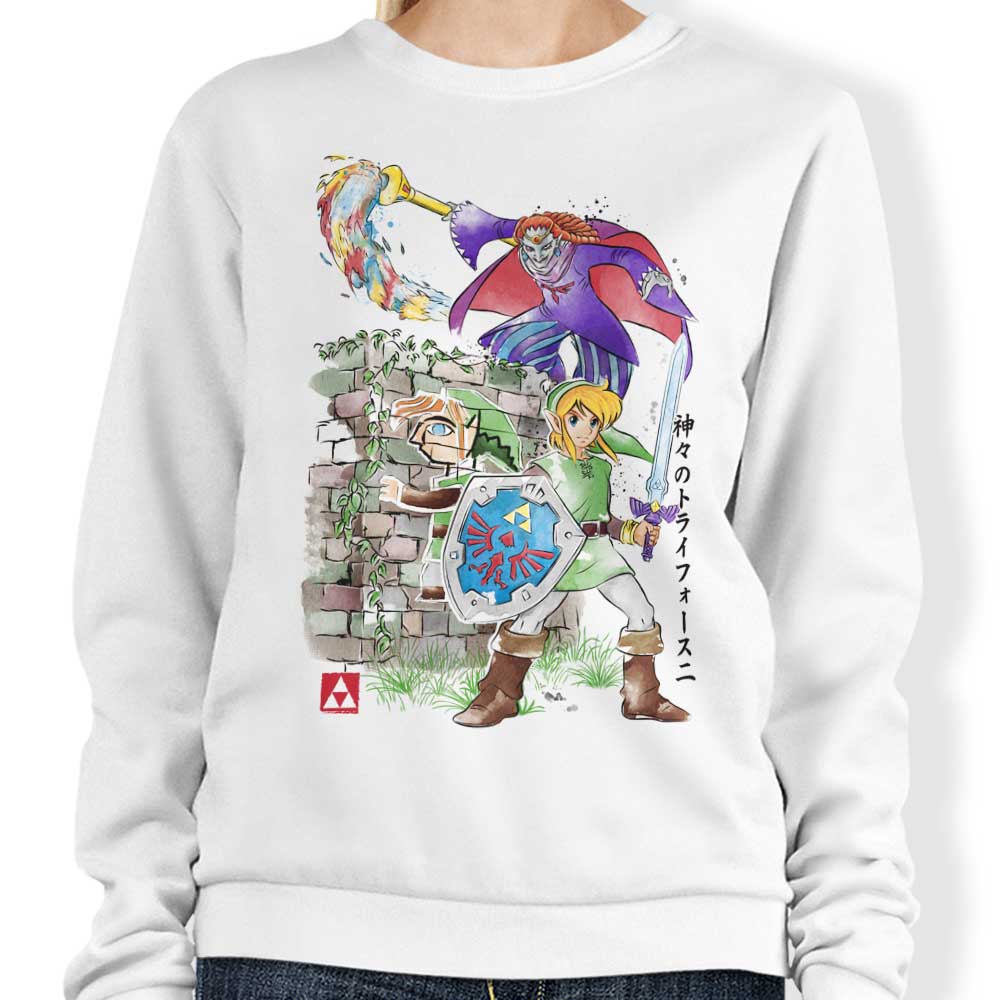 Dr. Monekers' Between Worlds Watercolor Crewneck Sweatshirt for All Sizes