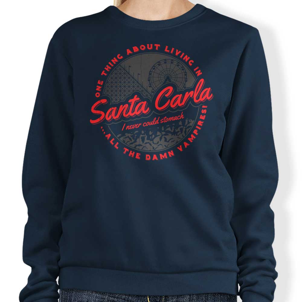 Stationjack's Comfortable 'Living in Santa Carla' Crewneck Sweatshirt