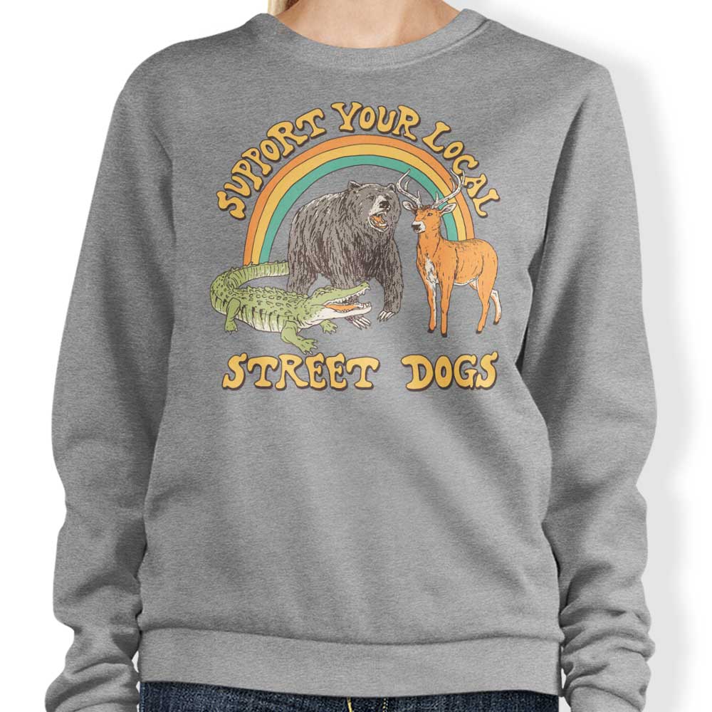 Comfortable Street Dogs Crewneck Sweatshirt in S - 4XL Sizes