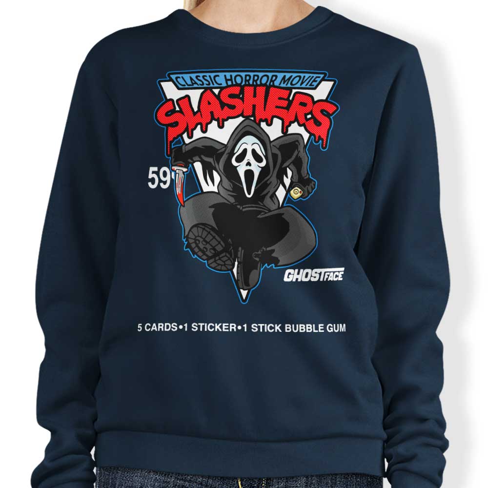 Harebrained Ghost Classic Slashers Crewneck Sweatshirt for Men and Women in Sizes S to 4XL