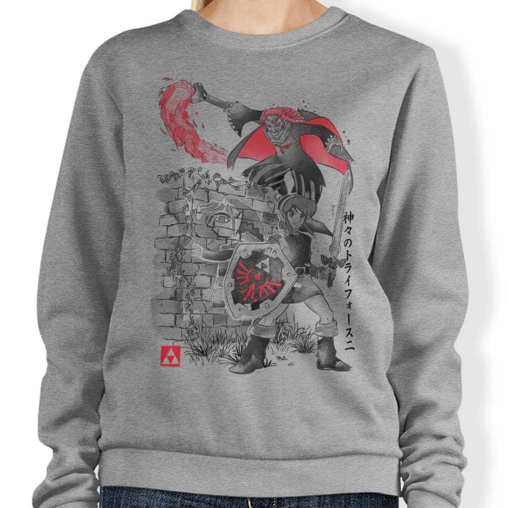 Dr. Monekers' Between Worlds Sumi-e Crewneck Sweatshirt for Men and Women