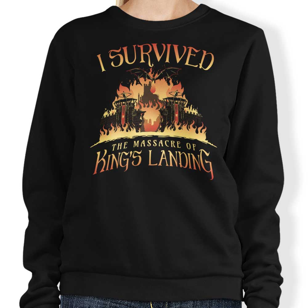 Survived the Mad Queen - Comfortable 80/20 Cotton/Poly Crewneck Sweatshirt