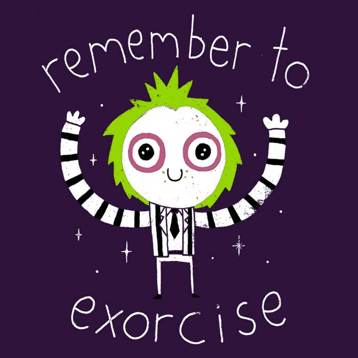 DinoMike's 'Remember to Exorcise' Crewneck Sweatshirt for All Sizes