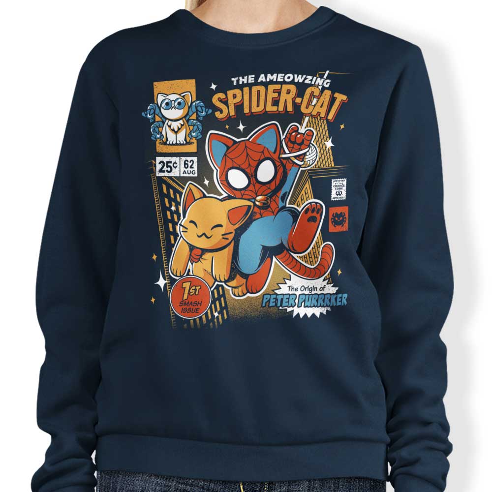Cool Spider Cat-themed Sweatshirt for Fashion Lovers