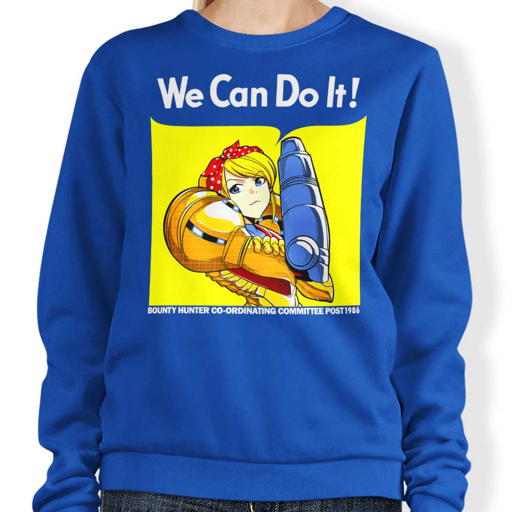 Inspirational 'We Can Do it' Crewneck Sweatshirt by Coinbox Tees