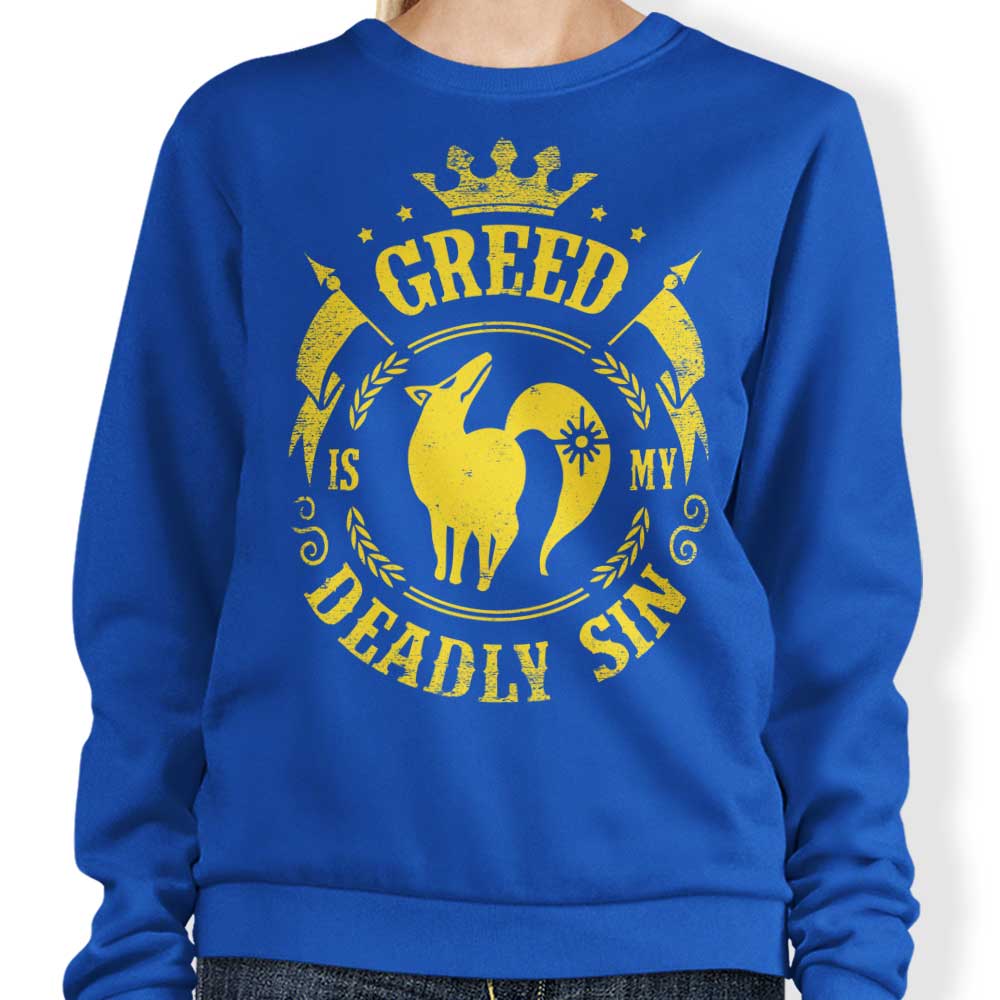 Typhoonic Art Greed is My Sin Crewneck Sweatshirt - Comfortable and Durable Apparel