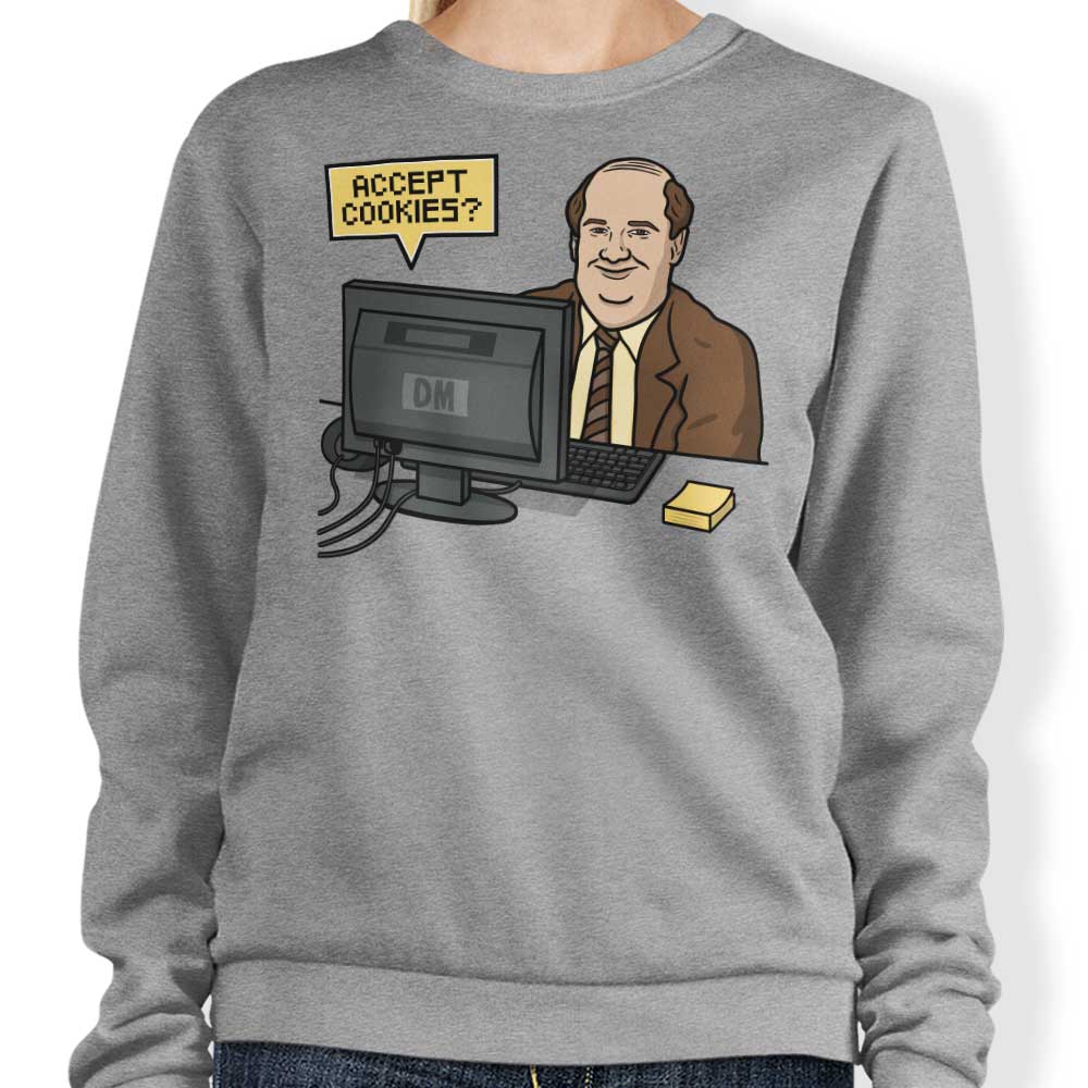 Raffiti's Comfortable 'Accept Cookies' Crewneck Sweatshirt in S - 4XL