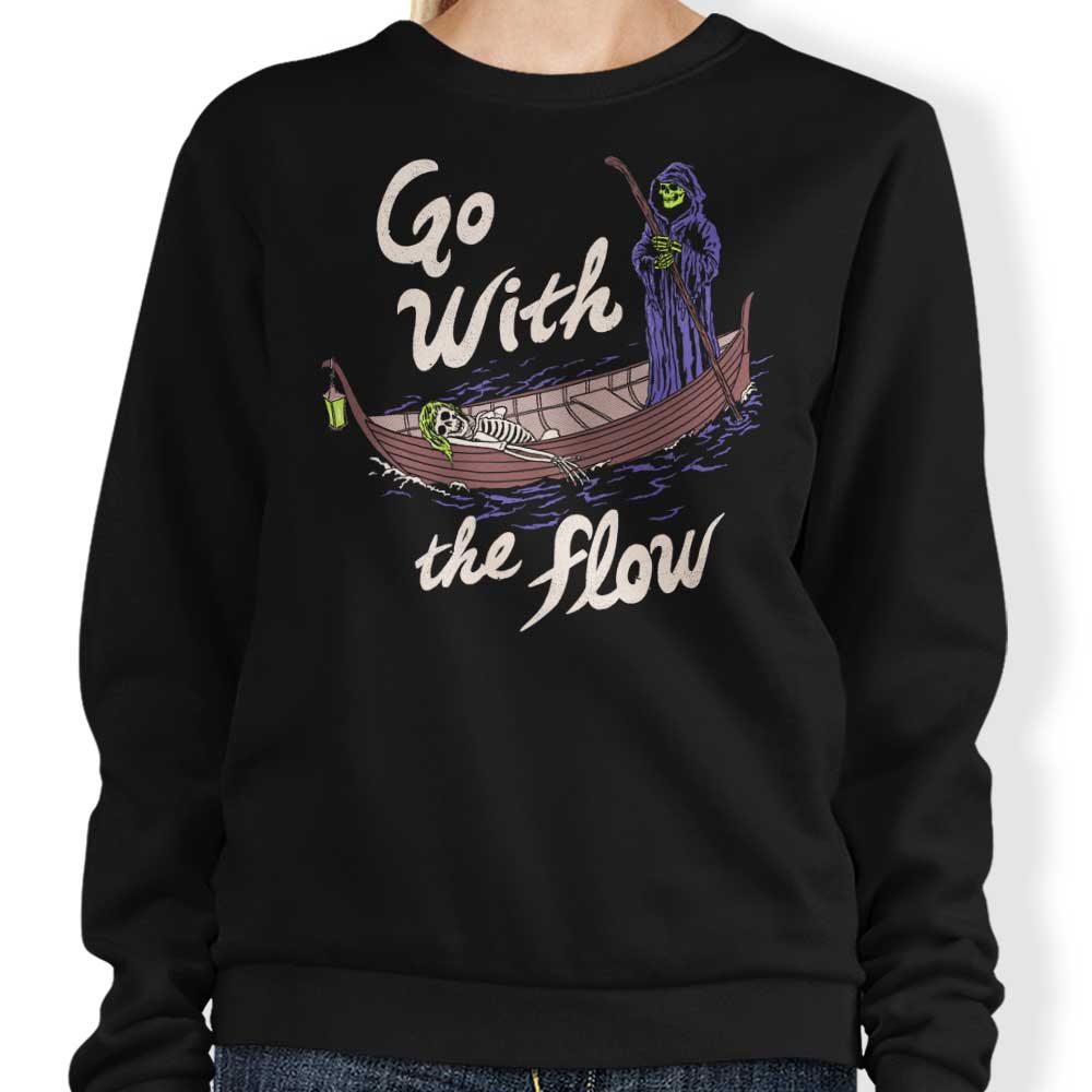 Hillary White's Comfortable Crewneck Sweatshirt - Go With the Flow