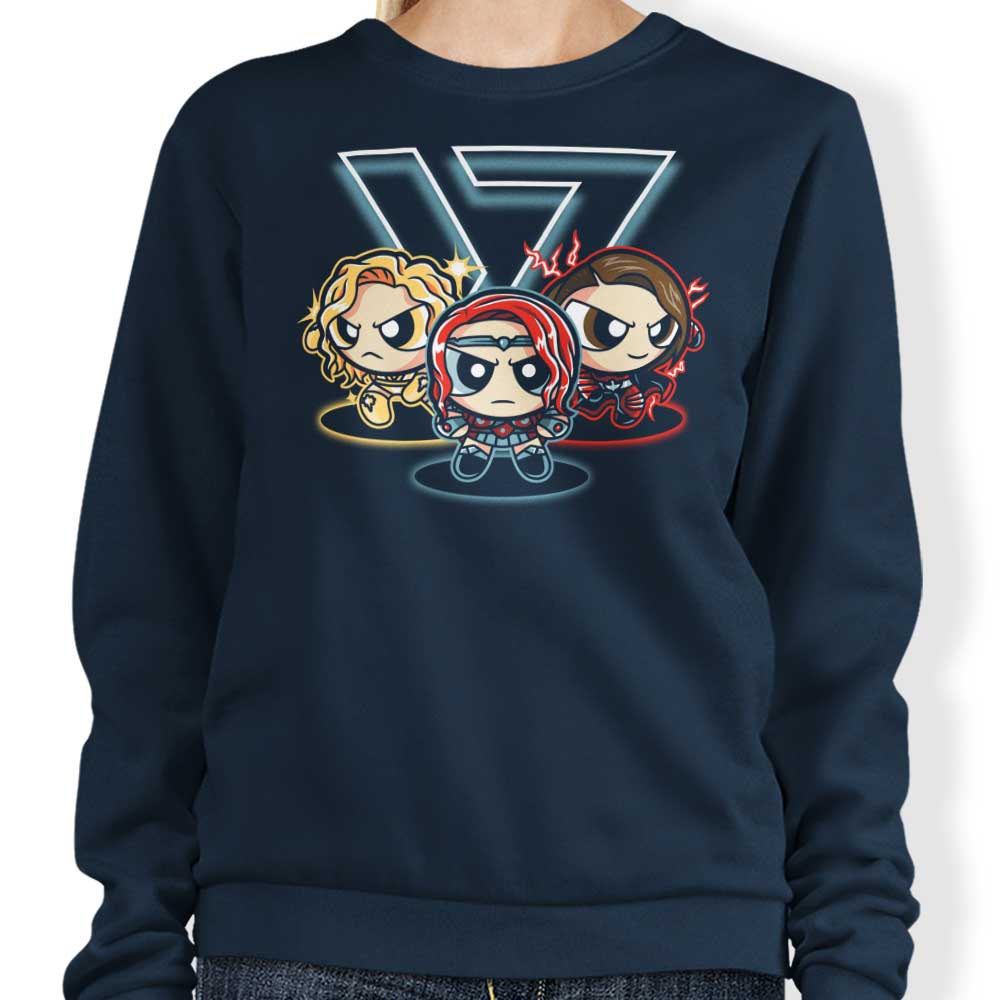 Prime Premne Design's Comfortable Power Supes Girls Crewneck Sweatshirt
