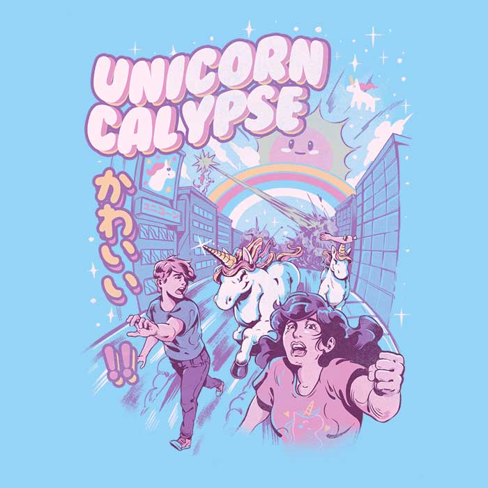 Ilustrata Unicorn Calypse Crewneck Sweatshirt - Available in S to 4XL Sizes