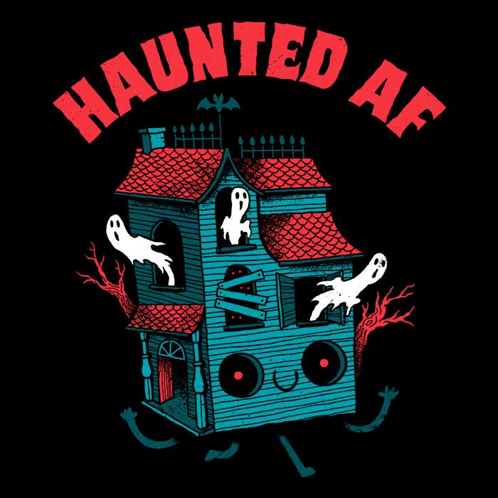 Spookily Haunted AF Crewneck Sweatshirt - S to 4XL Sizes