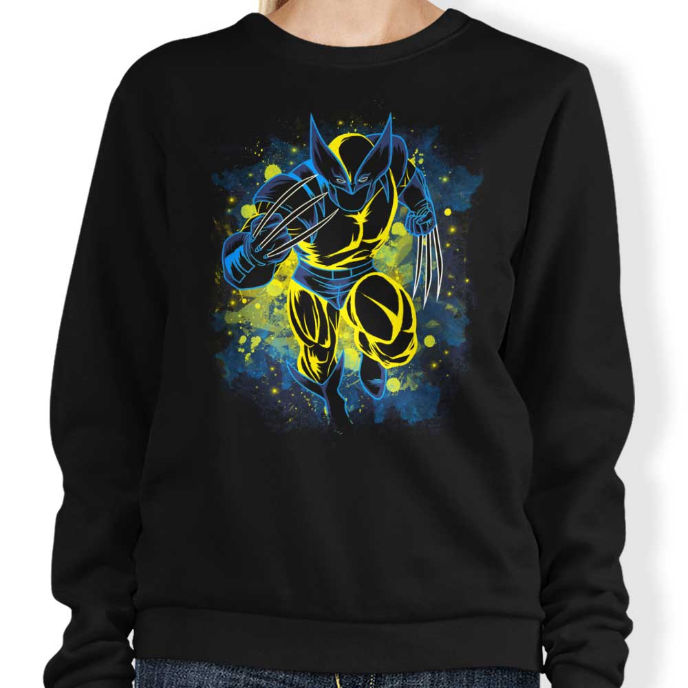 Soulkr's Inked Adamantium Design Crewneck Sweatshirt for All Sizes