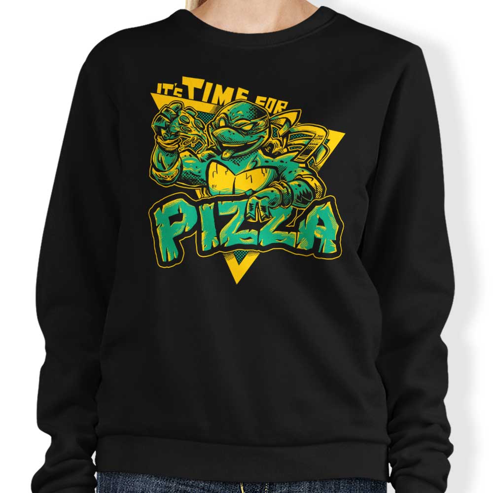 Studio Yumie 'Pizza Time' Comfortable Crewneck Sweatshirt