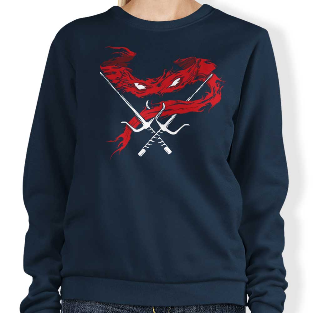 TwistMedia's Red Fury Crewneck Sweatshirt in S - 4XL Sizes