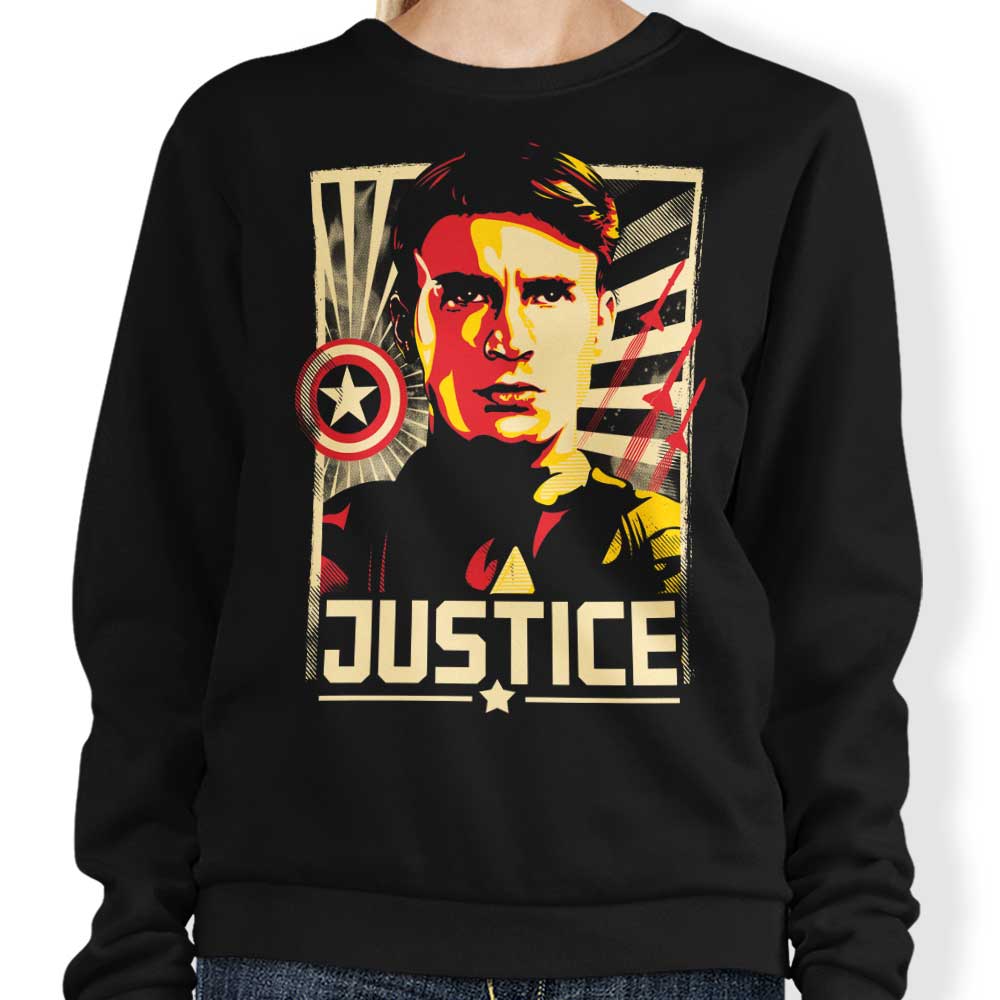 Tom Trager's Justice Crewneck Sweatshirt in S - 4XL Sizes