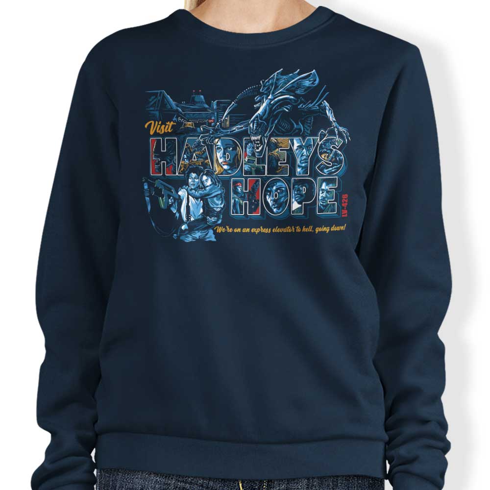 Comfortable Visit Hadley's Hope Crewneck Sweatshirt in S - 4XL Sizes