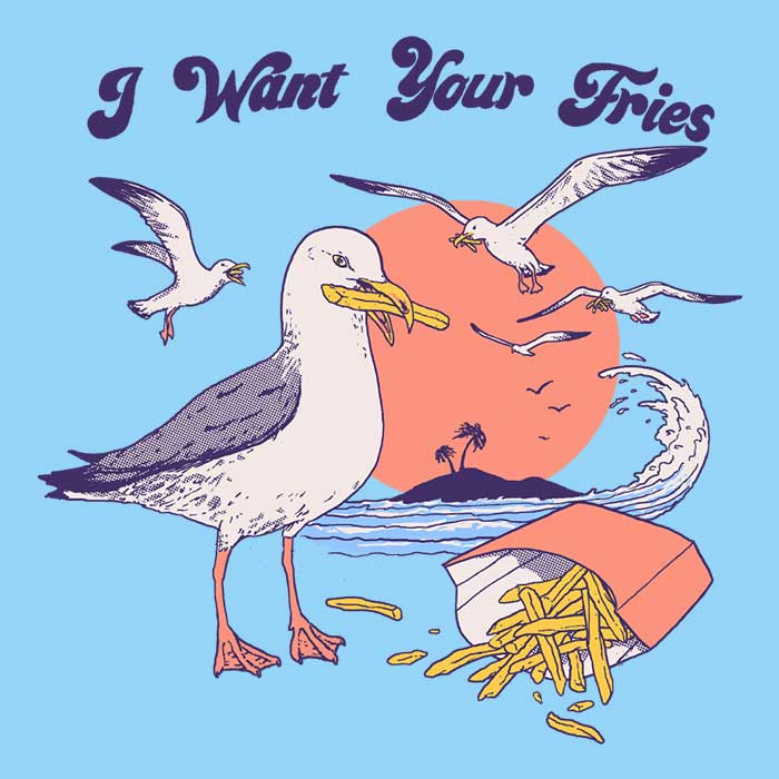Fashionable 'I Desire Your Fries' Crewneck Sweatshirt for All Sizes
